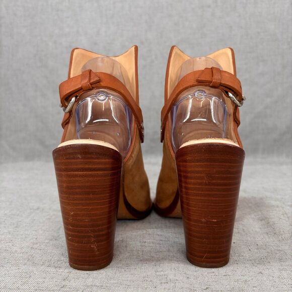 Rag & Bone Wyatt Slingback Heels Camel Tan Nubuck Leather Slip On‎ Womens EU 37 - Picture 6 of 12